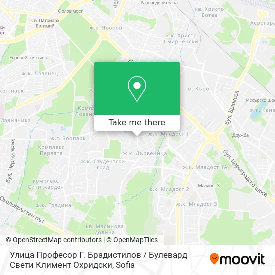 Улица Професор Г. Брадистилов / Булевард Свети Климент Охридски map