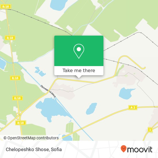 Chelopeshko Shose map