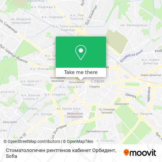 Стоматологичен рентгенов кабинет Орбидент map