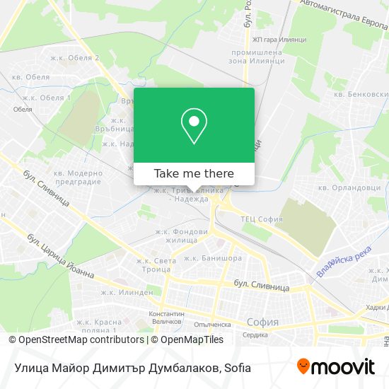 Карта Улица Майор Димитър Думбалаков