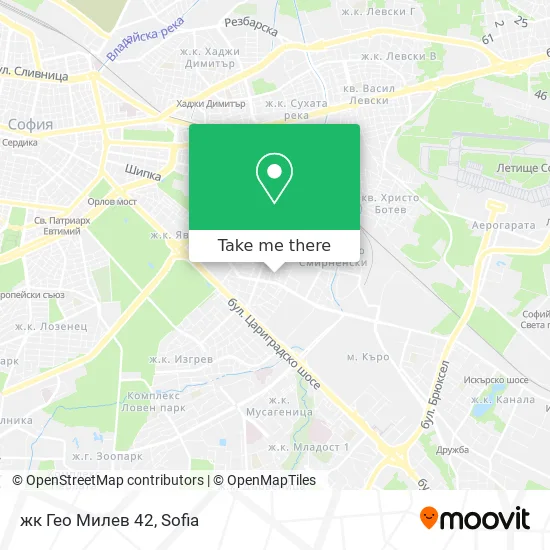 Карта жк Гео Милев 42