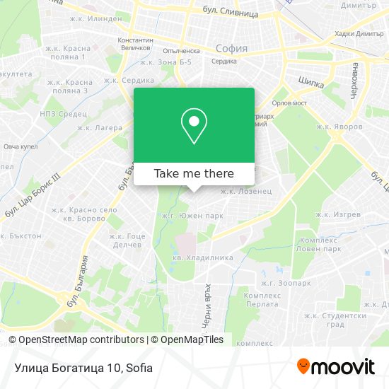 Улица Богатица 10 map