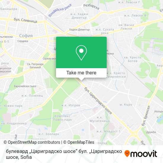 Карта булевард „Цариградско шосе“ бул. „Цариградско шосе
