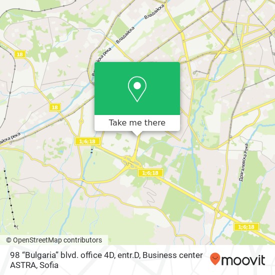 98 “Bulgaria” blvd. office 4D, entr.D, Business center ASTRA map