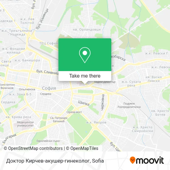 Карта Доктор Кирчев-акушер-гинеколог