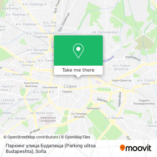 Карта Паркинг улица Будапеща (Parking ulitsa Budapeshta)
