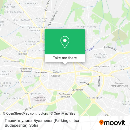 Карта Паркинг улица Будапеща (Parking ulitsa Budapeshta)