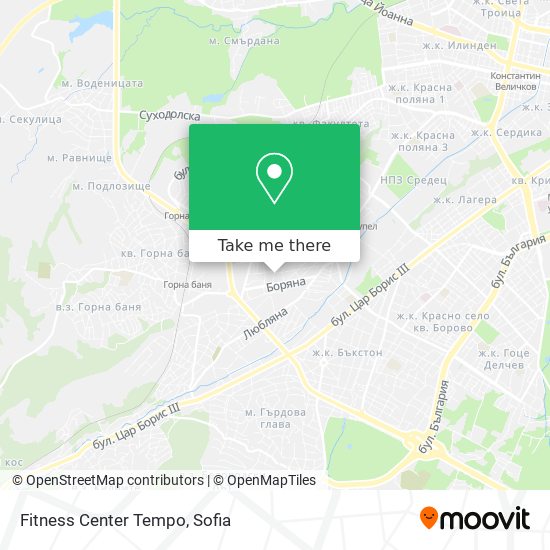 Fitness Center Tempo map