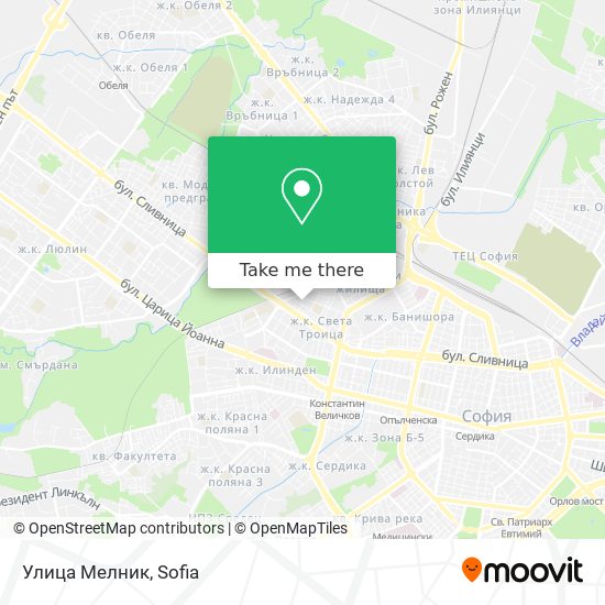 Улица Мелник map