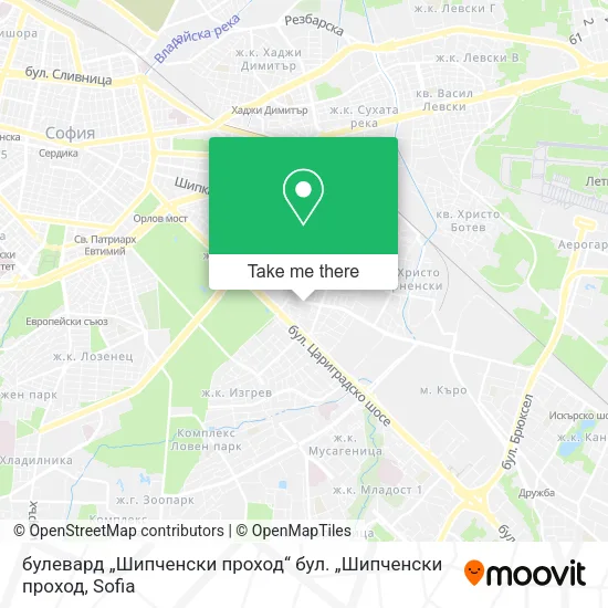 Карта булевард „Шипченски проход“ бул. „Шипченски проход