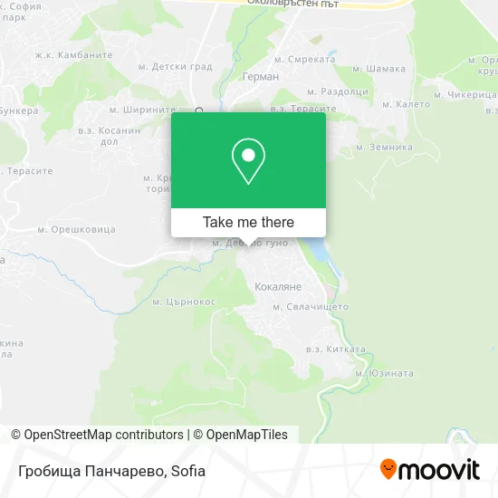 Карта Гробища Панчарево