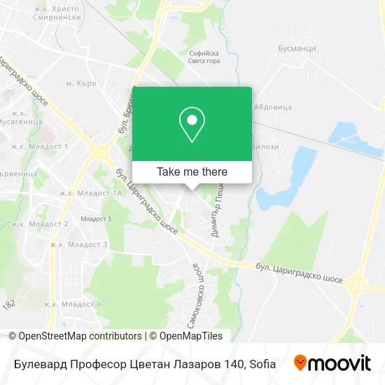 Карта Булевард Професор Цветан Лазаров 140