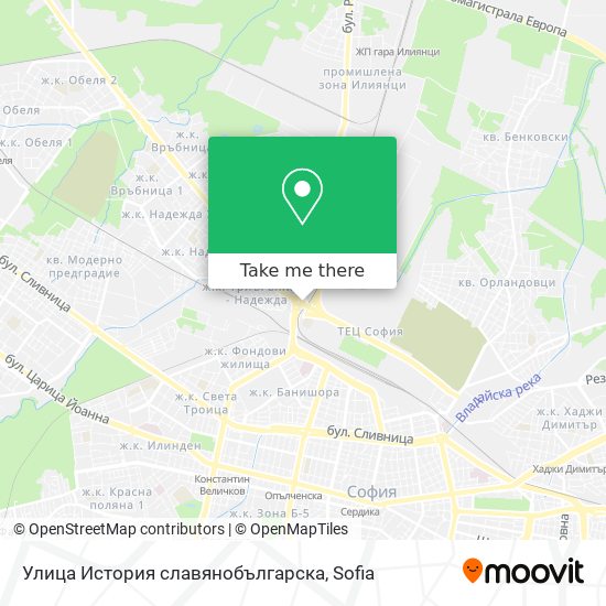 Улица История славянобългарска map