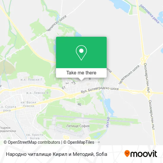 Карта Народно читалище Кирил и Методий