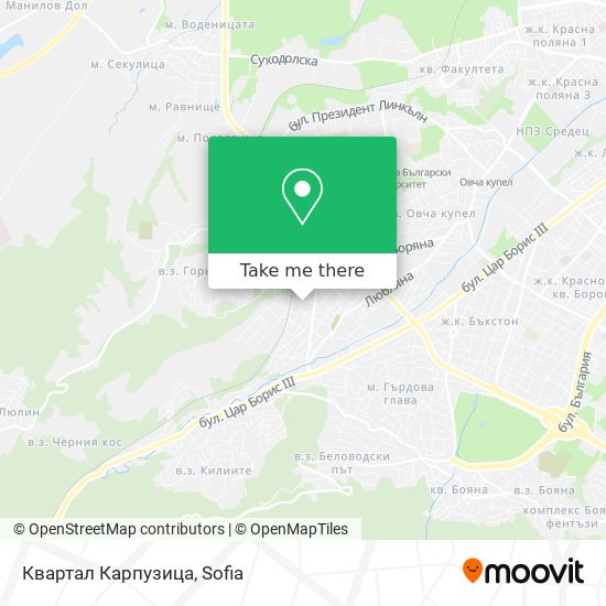 Карта Квартал Карпузица