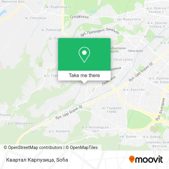 Карта Квартал Карпузица