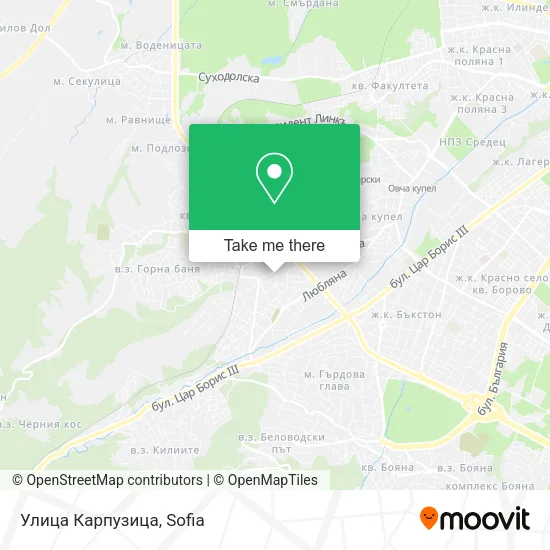 Карта Улица Карпузица