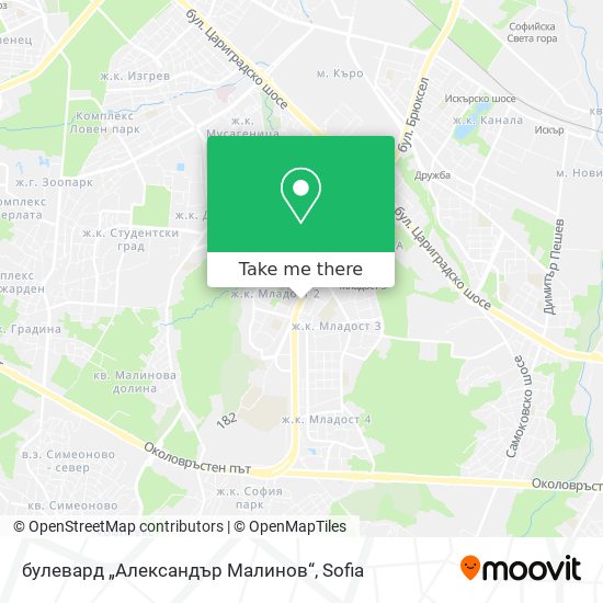 булевард „Александър Малинов“ map