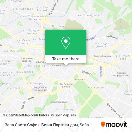 Зала Света София, Бивш Партиен дом map