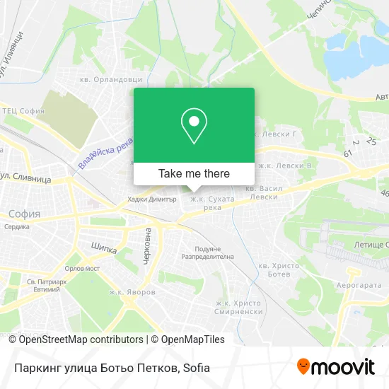 Карта Паркинг улица Ботьо Петков