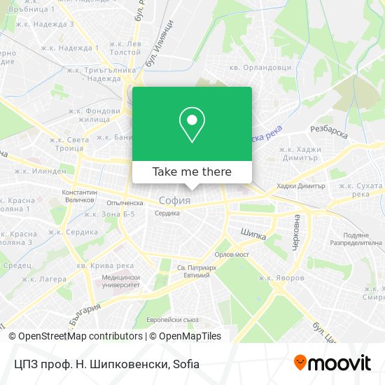 ЦПЗ проф. Н. Шипковенски map
