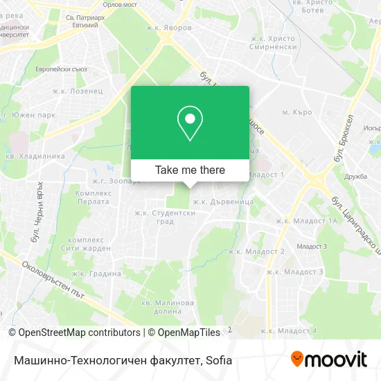 Карта Машинно-Технологичен факултет
