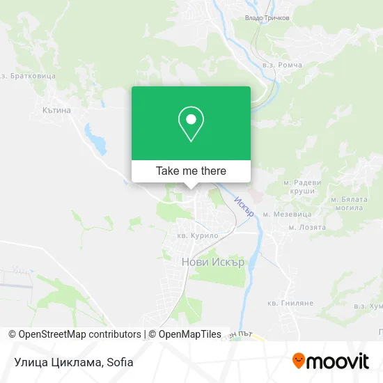 Карта Улица Циклама