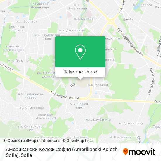 Американски Колеж София (Amerikanski Kolezh Sofia) map