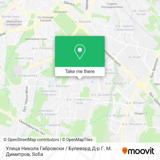 Карта Улица Никола Габровски / Булевард Д-р Г. М. Димитров
