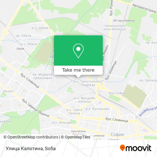 Улица Калотина map