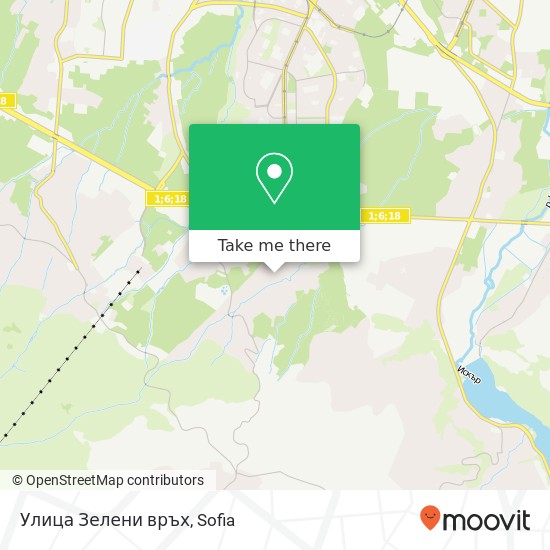 Улица Зелени връх map