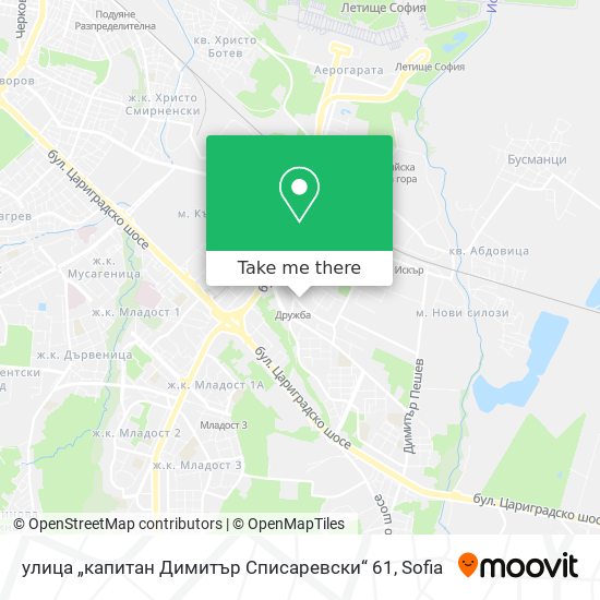 Карта улица „капитан Димитър Списаревски“ 61