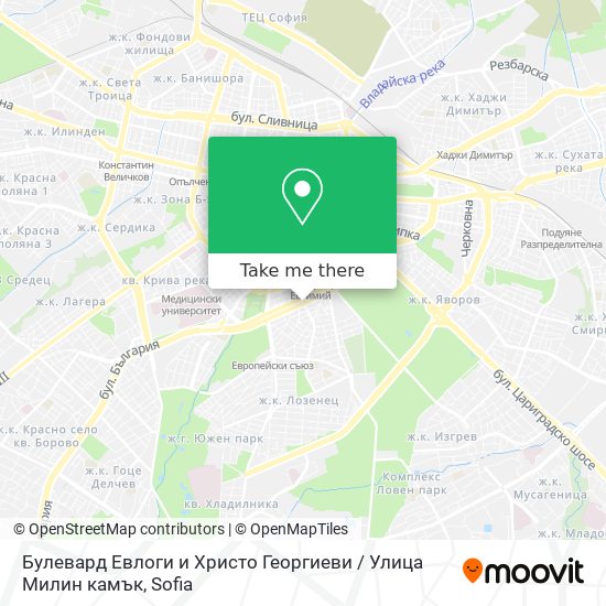 Булевард Евлоги и Христо Георгиеви / Улица Милин камък map