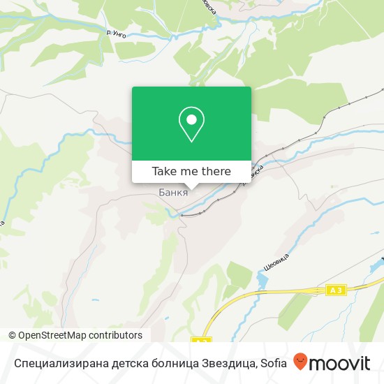 Специализирана детска болница Звездица map