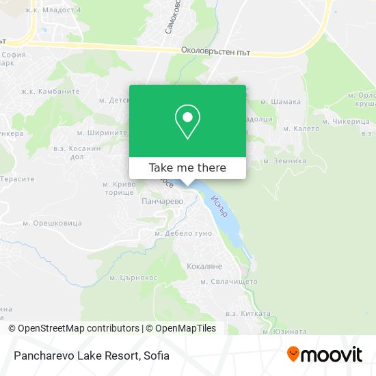 Pancharevo Lake Resort map