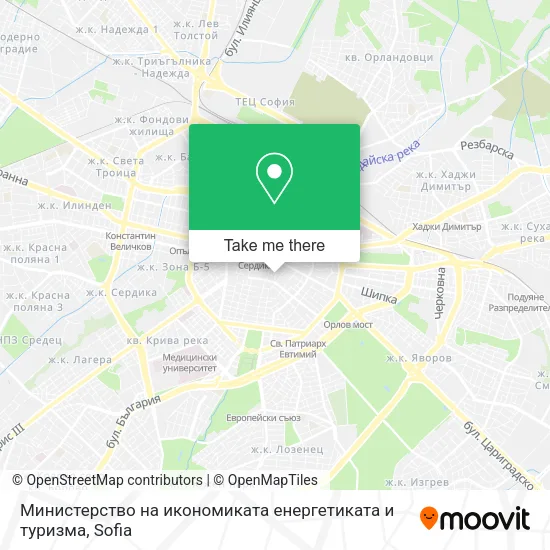 Карта Министерство на икономиката енергетиката и туризма