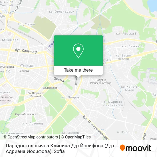 Карта Парадонтологична Клиника Д-р Йосифова (Д-р Адриана Йосифова)