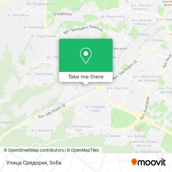 Улица Средорек map