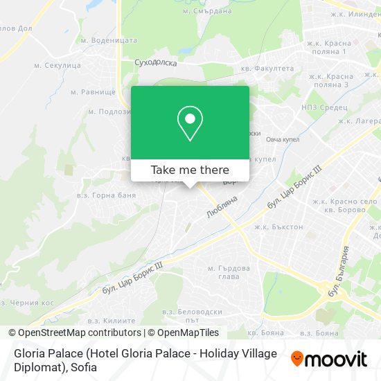 Карта Gloria Palace (Hotel Gloria Palace - Holiday Village Diplomat)