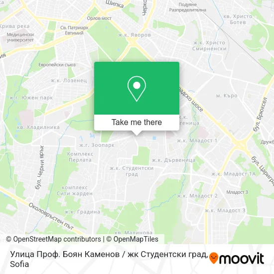 Улица Проф. Боян Каменов / жк Студентски град map