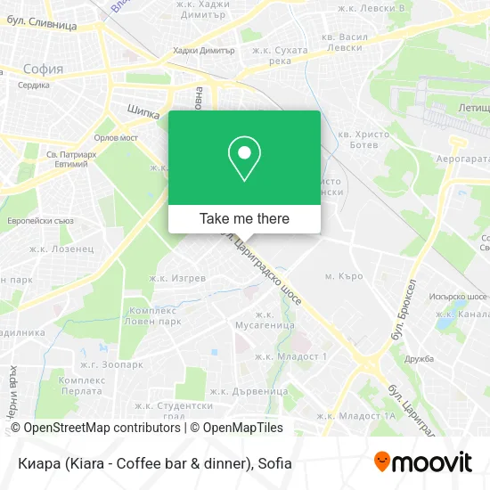 Карта Киара (Kiara - Coffee bar & dinner)
