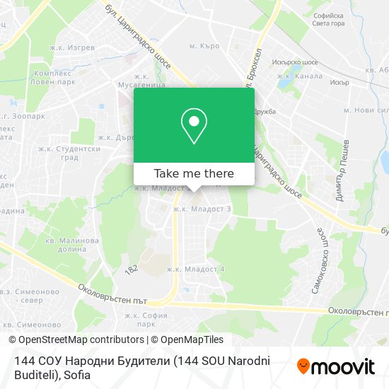 144 СОУ Народни Будители (144 SOU Narodni Buditeli) map