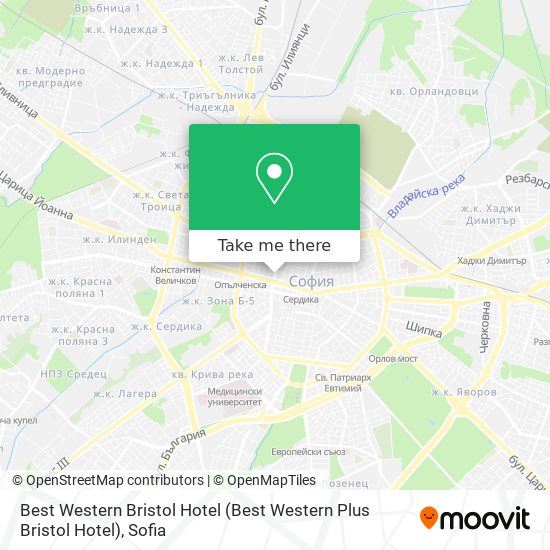 Best Western Bristol Hotel map