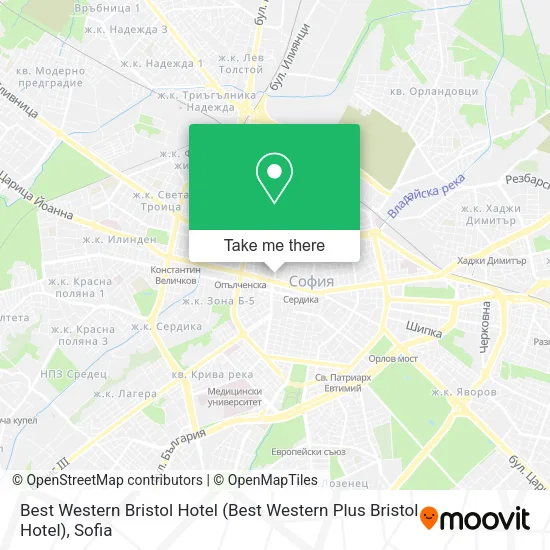 Карта Best Western Bristol Hotel