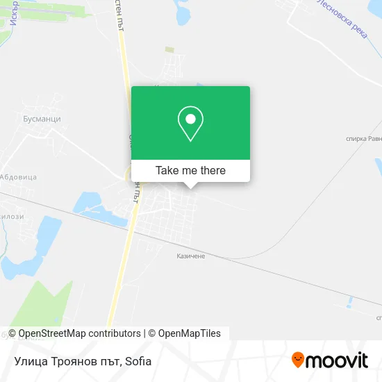 Карта Улица Троянов път