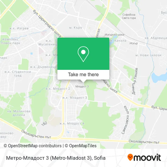 Карта Метро-Младост 3 (Metro-Mladost 3)