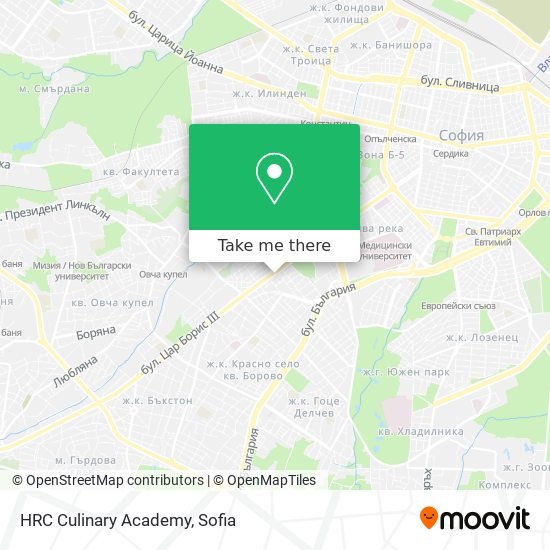 HRC Culinary Academy map