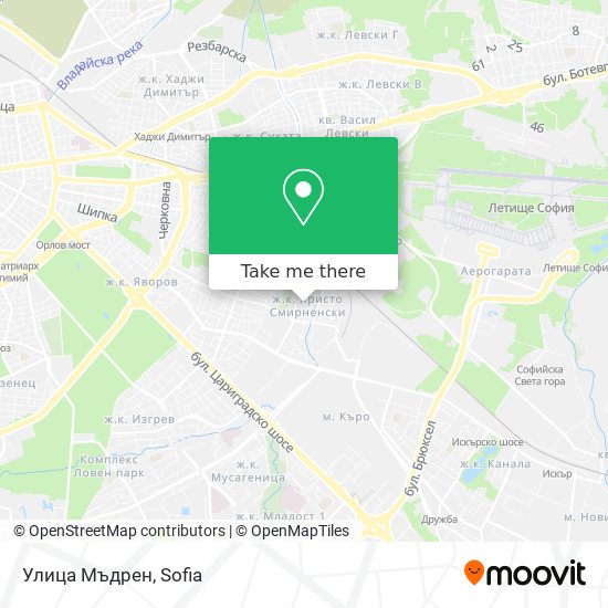 Улица Мъдрен map