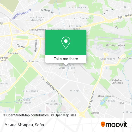 Улица Мъдрен map