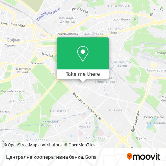 Централна кооперативна банка map